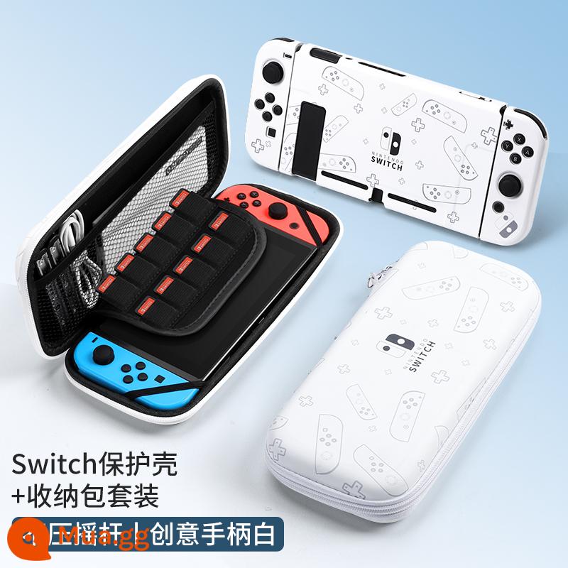 Bộ chuyển mạch bảo vệ bộ phận bảo vệ Jet Warrior 3 Nintendo Switch Shell có thể chèn cơ sở NS Tay cầm Gói lưu trữ vỏ phụ kiện OLED Set set của scrub shell shell silicone mềm silicon silicon silicon silicone - công tắc [tay cầm sáng tạo màu trắng] + túi đựng √ màng + nắp miễn phí