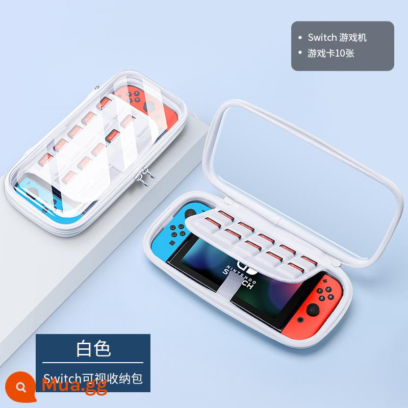 Túi lưu trữ Nintendo Switch vỏ bảo vệ ns Pokémon Zhuzi vỏ cứng hộp swich chuyển đổi băng cassette di động siwch tay cầm phụ kiện vỏ màn hình oled hộp thẻ cứng switchlite - Switch√Phiên bản màu trắng nhìn thấy được√Phim cường lực miễn phí + nắp vuốt mèo