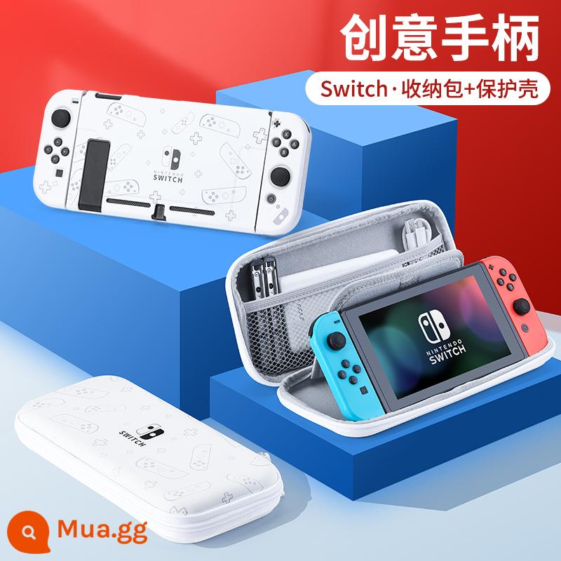 Túi đựng Nintendo Switch Túi bảo vệ Mario ns máy chơi game oled xách tay dung lượng lớn hộp vỏ cứng hộp cassette switcholed siwch tay cầm vỏ tay trọn bộ phụ kiện - Vỏ cứng có đế công tắc [Tay cầm sáng tạo + Vỏ bảo vệ cùng kiểu] ​​Phim + Nắp miễn phí