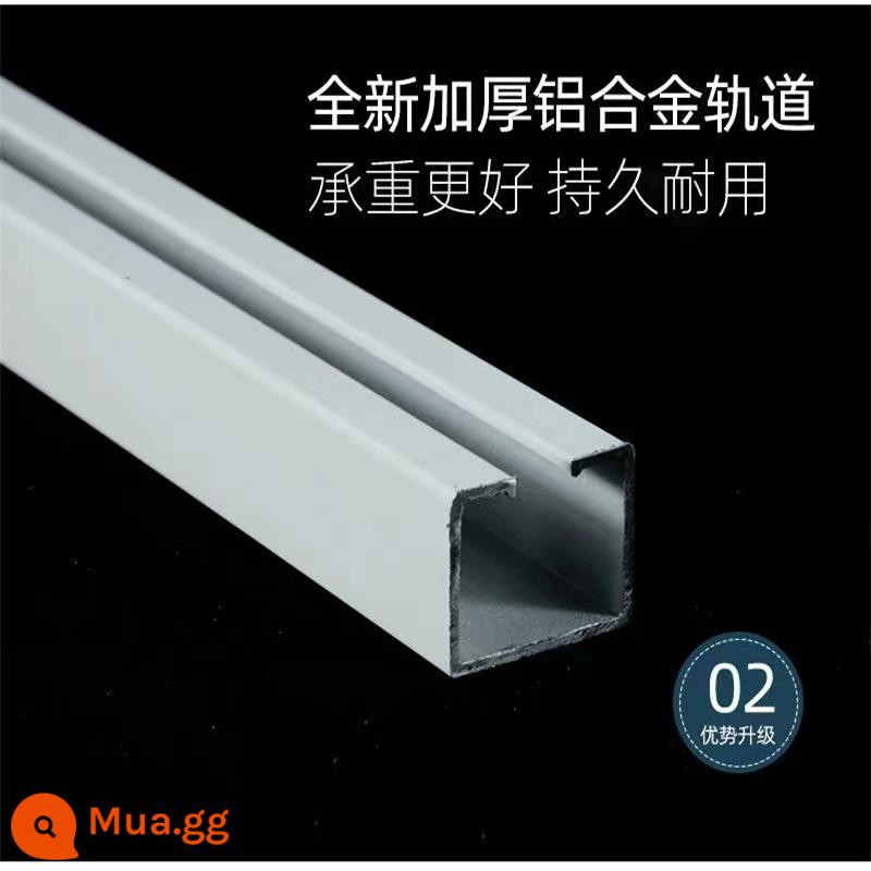 Cửa gấp PVC kéo đẩy bếp mở không đục lỗ khí chấp nhận cửa tạm thời cửa hàng phòng thay đồ đơn giản - Đường ray hợp kim nhôm