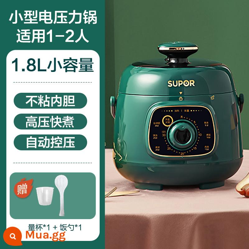 Nồi áp suất điện tử mini Supor nhỏ 1-3 người nồi áp suất điện đa năng nồi điện tử 2 hàng chính hãng flagship store chính hãng - Màu xanh retro