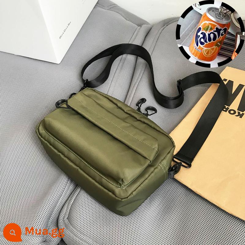 Túi satchel túi đeo chéo thông thường cho nam túi đeo vai ins thương hiệu hợp thời trang túi treo học sinh túi nhỏ xu hướng đường phố túi xách Nhật Bản - tưởng tượng màu xanh lá cây