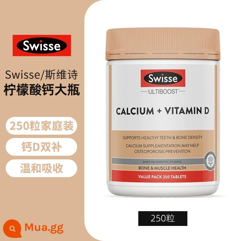 Viên nén canxi Swisse Úc Vitamin D Canxi Citrate Phụ nữ mang thai trưởng thành Phụ nữ mang thai trung niên và người cao tuổi Bổ sung canxi Viên nén canxi Niangniang 150 viên - xám nhạt