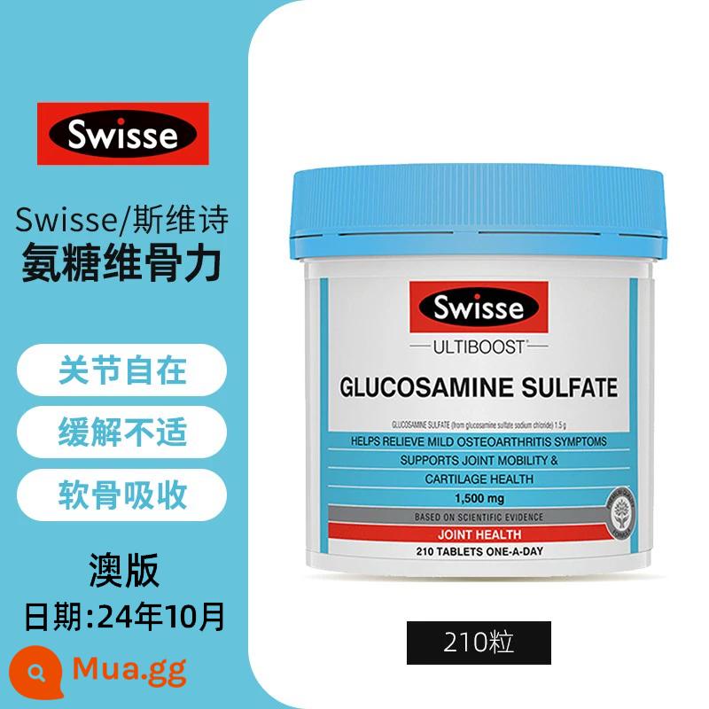 Viên uống bổ xương khớp swisse vitamin của Úc aminoglucosamine đường amoniac chắc xương người trung niên và người già 180 viên - Trắng