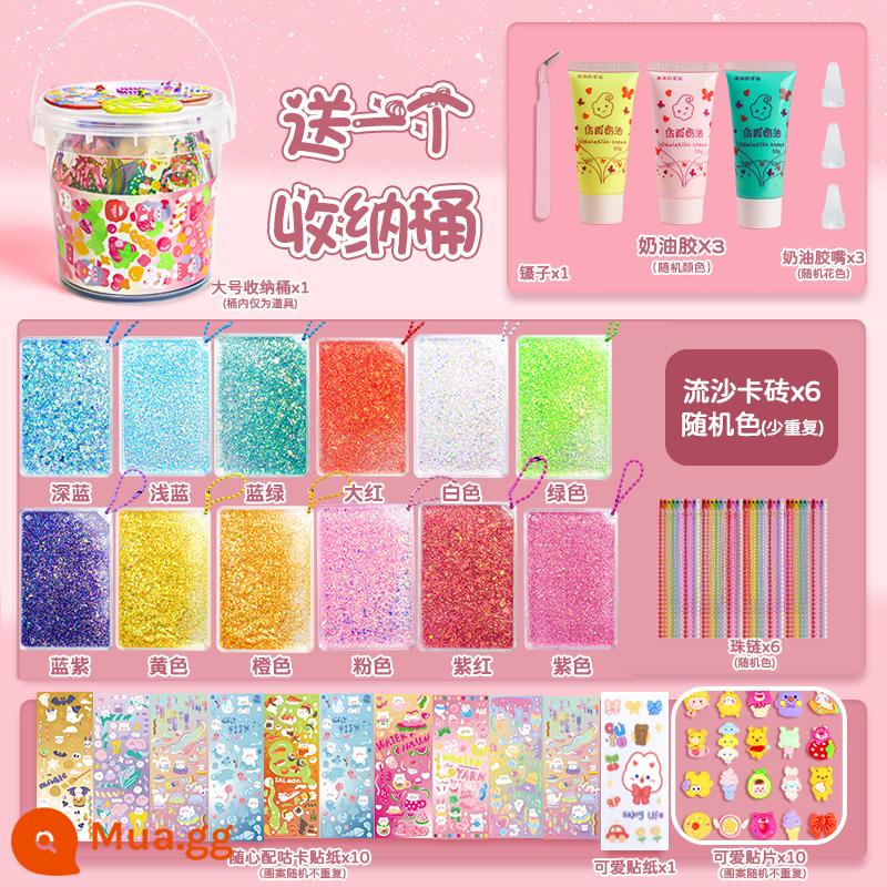 Quicksand Guka Brick Set Quicksand Guka Bricks Gula Brick Card Guka Kuka Mahjong Is Not Gu Gu Gu Bu Gu Gu Gu Gu Gu Ku Ku Card và Sticker Chuck Card Magnet cho Girls and Children - ⭐[Bộ nâng cấp dành cho người dùng sớm] Bộ keo dán gạch cát lún lớn