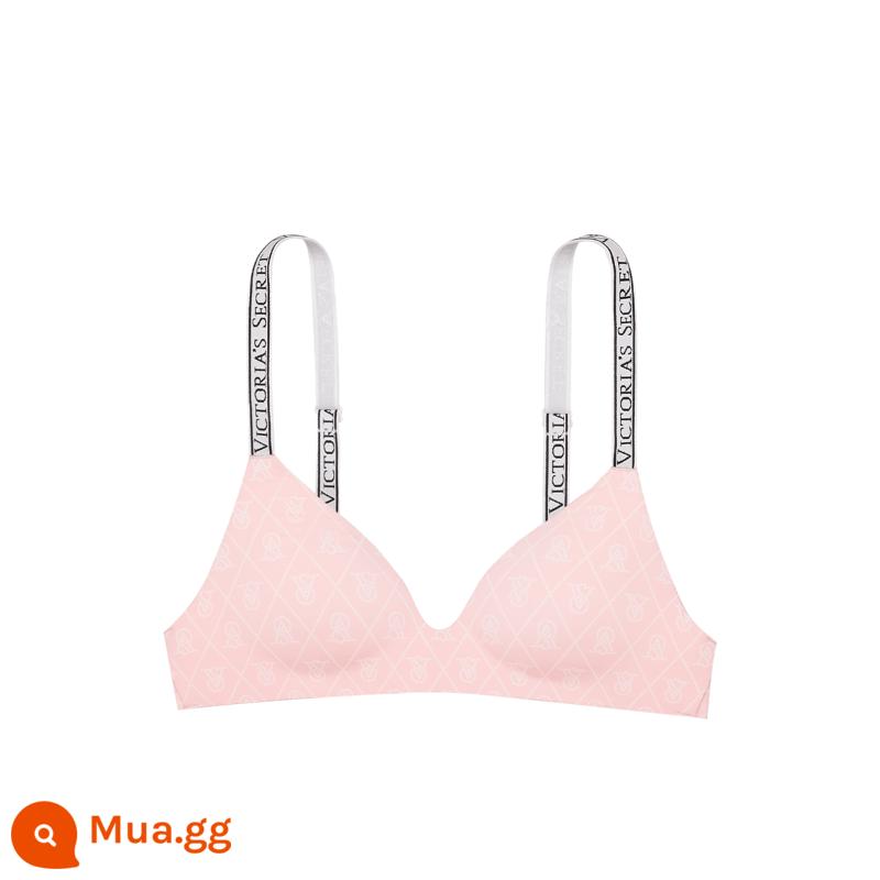 Thẳng xuống 188|Victoria's Secret Logo Letter Dây đeo vai Vú nhỏ tạo nên sự sexy lớn của Mỹ Đồ lót gợi cảm nữ phong cách mới - 5S88 mỏng màu hồng nhạt không viền thép