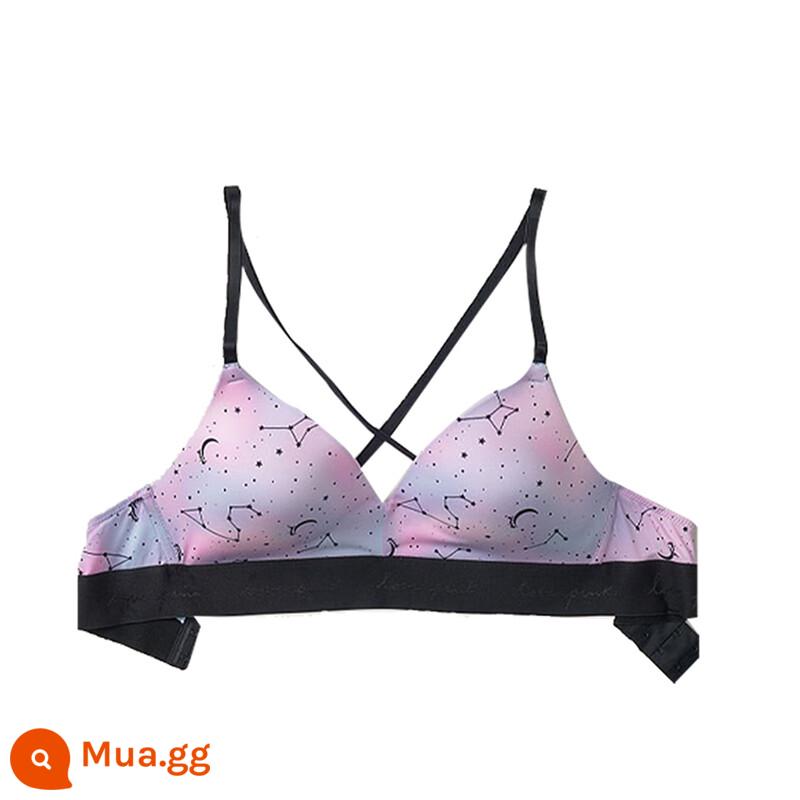 Giảm giá 30% | Victoria's Secret PINK Tam giác cúp ngực Tập hợp đồ lót Áo ngực bé gái 11183839 - 5CNO hồng xanh gradient 83833