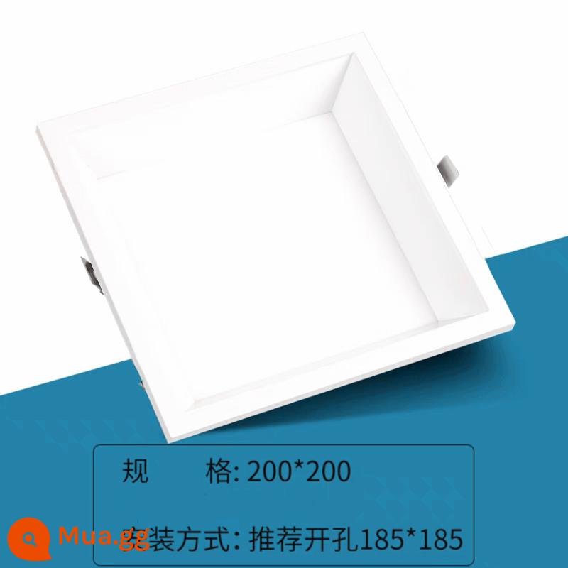 Tích hợp trần tổ ong bảng lớn LED ánh sáng phong cách sang trọng 20*20 19*19 đen trắng lưới tản nhiệt nhúng ánh sáng 15x60 - Đèn chụp trắng Athens 20 * 20