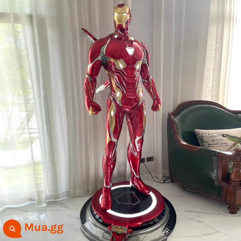 Marvel Iron Man Hulkbuster giáp điêu khắc MK7MK50 1 đến 1 mẫu trang trí phòng khách tầng-đứng lớn vật trang trí - MK50 Iron Man II 2 mét có đế, dài 82X rộng 82X cao 200 cm