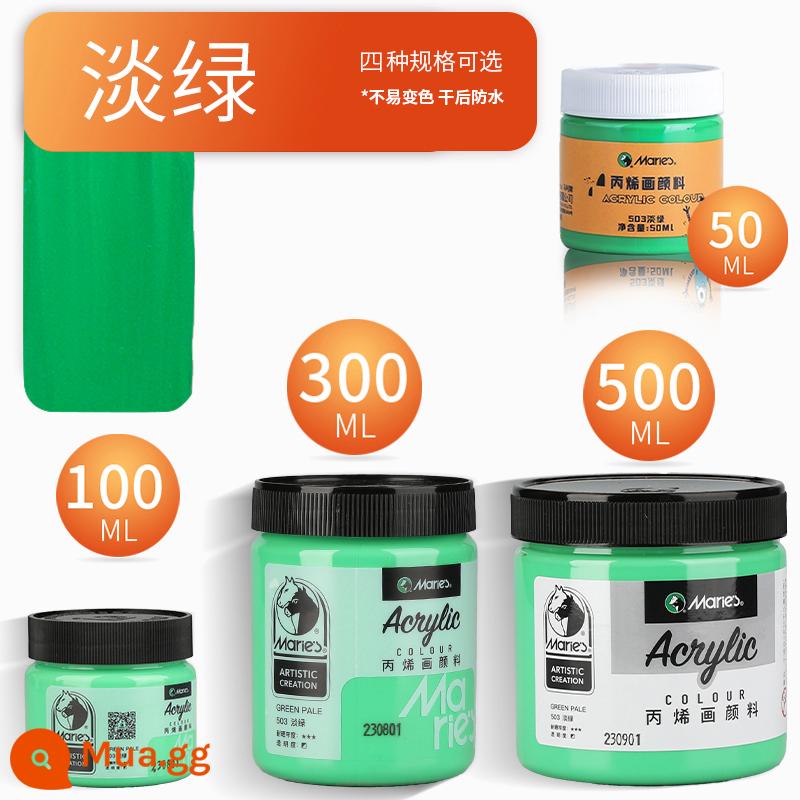 Sơn acrylic thương hiệu Marley 500ml chai lớn trắng đen 300 vàng sơn tường đặc biệt chống nước pha loãng sơn thuốc nhuộm tranh tường vẽ tay màu không phai graffiti kem chống nắng trẻ em tự làm - xanh nhạt/mới