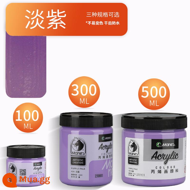 Sơn acrylic thương hiệu Marley 500ml chai lớn trắng đen 300 vàng sơn tường đặc biệt chống nước pha loãng sơn thuốc nhuộm tranh tường vẽ tay màu không phai graffiti kem chống nắng trẻ em tự làm - hoa cà/mới