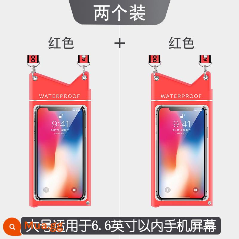 Thích hợp cho túi chống nước điện thoại di động Huawei Mate40Pro30X2E20 với vỏ lặn trong suốt màn hình cảm ứng để giao hàng - Giảm giá hai món size lớn [đỏ] ^_^ Lưu ý màu sắc có thể thay đổi