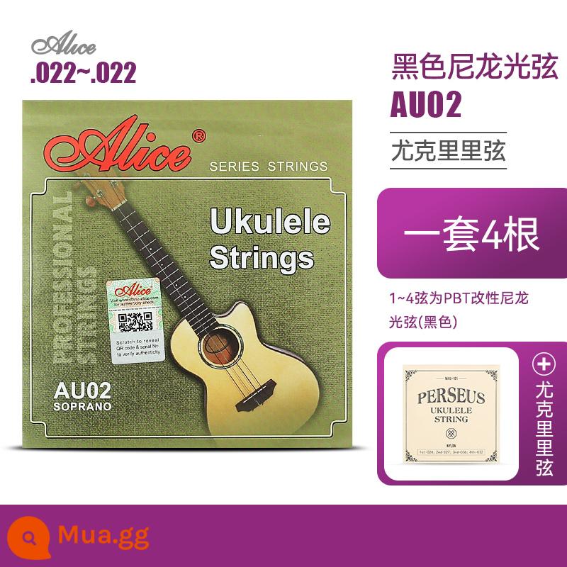 Bộ dây đàn ukulele 21/23/26 inch dây nylon đàn guitar nhỏ phổ thông 21/23/26 inch - [Dây đen] Alice AU02+ Dây thưởng