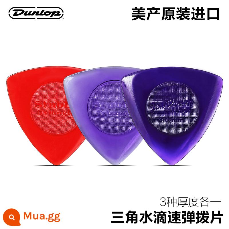 Dunlop Dunlop Điện Acoustic Plectrum Jazz Bass Lớn Tam Giác Nhỏ Giọt Nước Dân Gian Đàn Guitar Quét Dây Chống trơn trượt - Một cho mỗi độ dày của giọt nước hình tam giác lớn