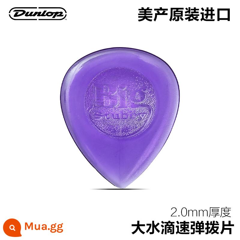 Dunlop Dunlop Điện Acoustic Plectrum Jazz Bass Lớn Tam Giác Nhỏ Giọt Nước Dân Gian Đàn Guitar Quét Dây Chống trơn trượt - Giọt nước lớn 2.0mm