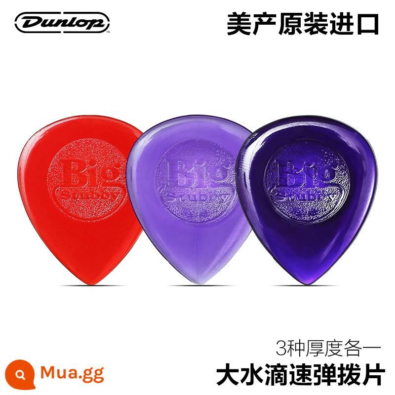 Dunlop Dunlop Điện Acoustic Plectrum Jazz Bass Lớn Tam Giác Nhỏ Giọt Nước Dân Gian Đàn Guitar Quét Dây Chống trơn trượt - Những giọt nước lớn, một phần ba độ dày