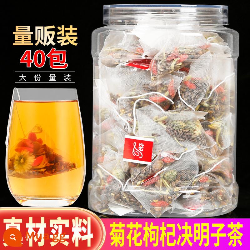 Chrysanthemum Wolfberry Quyết định Mingzi Tea Gold và Bạc Trà Tea Osmanthus Osmanthus Tea Kết hợp không phải là lửa Túi trà Qinghuo của gan - (Nguyên liệu không bị vỡ) Kiểu túi hình tam giác, tổng cộng 40 gói