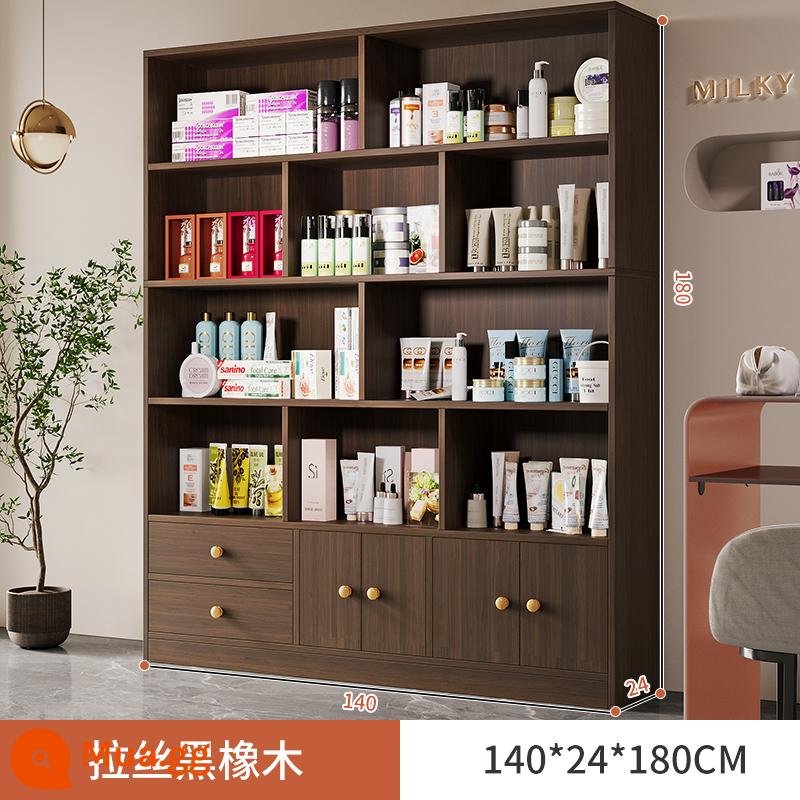 Tủ trưng bày mỹ phẩm làm đẹp đơn giản tủ trưng bày sản phẩm kệ trưng bày shop chăm sóc móng tay trưng bày shop mẹ và bé container - Gỗ sồi hoang dã 4 cánh 4 cửa 140cm