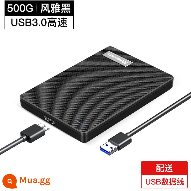 Ổ cứng di động Newman 2t bên ngoài 1t bên ngoài 500g điện thoại di động cơ học tốc độ cao không rắn flagship store chính hãng - 500G Cơ [Fengya Black] Vỏ nhựa * 3.0 Tốc độ cao