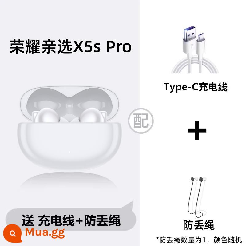 Danh dự Chọn tai nghe tai nghe X3 Tai -in -Ear Active Nois - Phiên bản nâng cấp của X5s Pro [Iceland White] tặng kèm cáp sạc + dây chống thất lạc