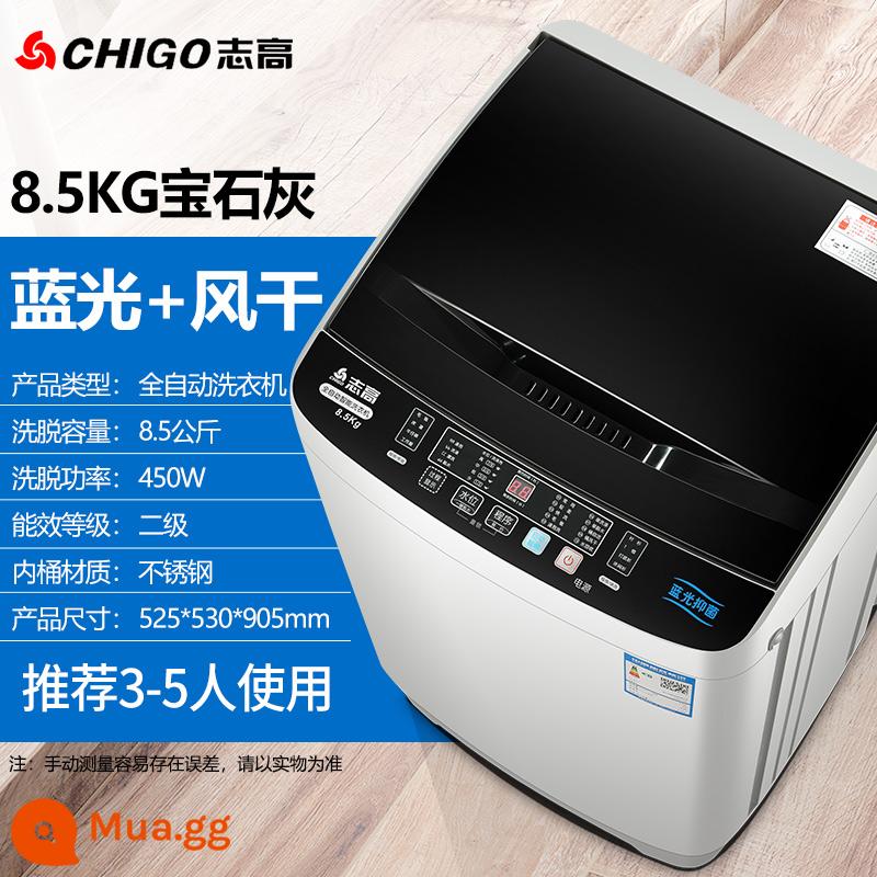 Zhigao 7.5/8,5 kg Máy giặt đầy đủ -Nội thất cho thuê ký túc xá nhỏ trẻ em cho trẻ em - ⒏⒌kg sấy khô bằng ánh sáng xanh xám