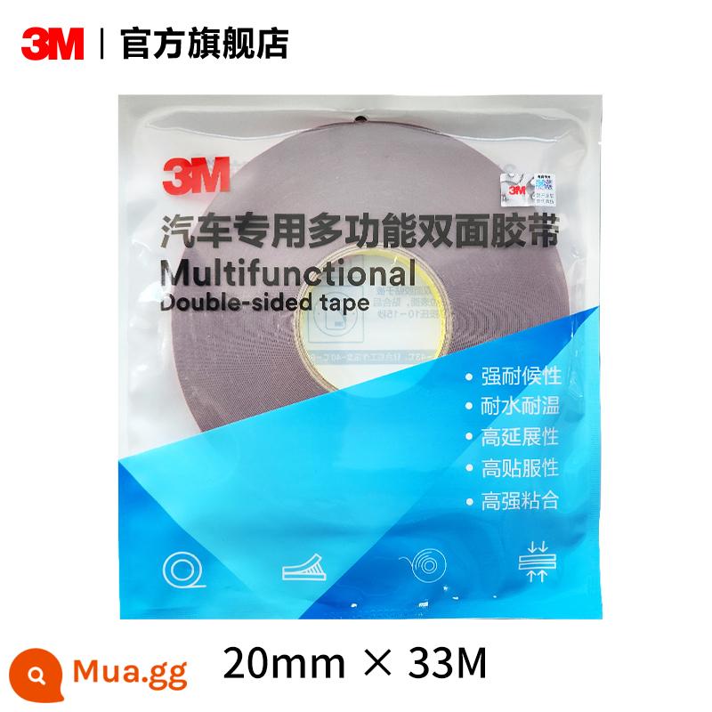 Keo 2 mặt 3M chắc chắn xe hơi có khả năng chịu nhiệt độ cao nhớt chống thấm nước xe băng keo dán cố định tại nhà xốp không đánh dấu - (Độ dày 0,8mm) 20MM * 33M