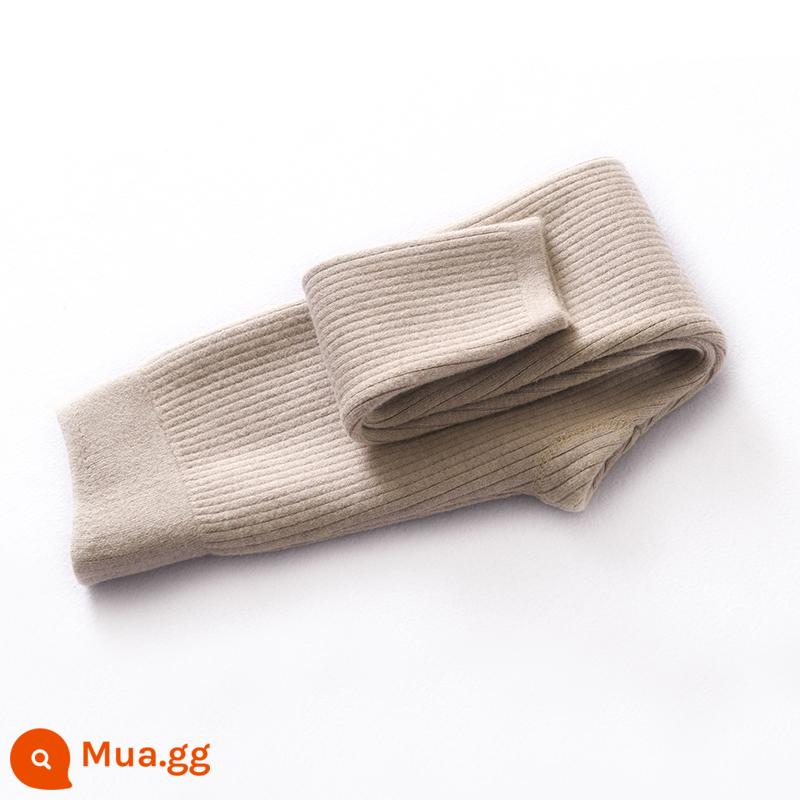 Trẻ em quần len cashmere dày bé trai và bé gái quần len ấm áp quần len cho bé quần bên trong giày bốt quần trẻ em quần cotton - Cô gái dày màu lạc đà