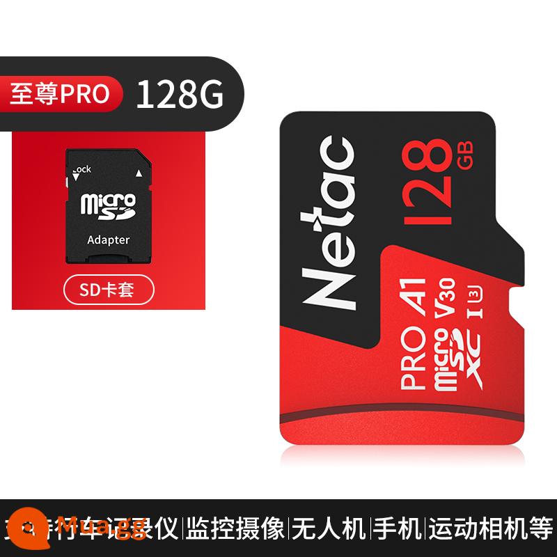 Netac chính thức thẻ nhớ 32g lái xe đầu ghi thẻ tf 32g ống kính chụp ảnh giám sát tốc độ cao điện thoại di động thẻ nhớ sd - Thẻ tốc độ cao Extreme 128G