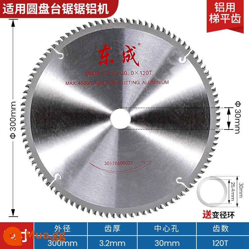 Lưỡi cưa gỗ Dongcheng 4 inch 5 inch 7 inch 10 inch máy cắt gỗ hợp kim nhôm với gỗ lưỡi cắt cưa tròn hoàn chỉnh - 12 inch [Răng phẳng thang nhôm/chuyên nghiệp] 12*120T