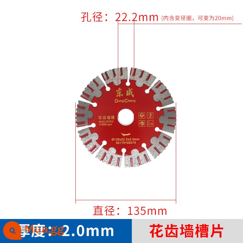 Mảnh cắt gạch men Dongcheng mảnh lưỡi cưa kim cương siêu mỏng đá đám mây đá mảnh đá cẩm thạch thủy tinh hóa gạch khô lát đặc biệt - Mảnh xe tăng Hanagomatan (Tosei) 135×22.2×2.0