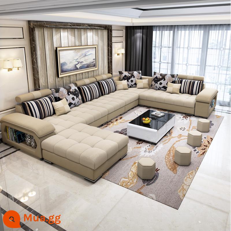 Sofa vải đơn giản hiện đại căn hộ lớn nhỏ phòng khách Bắc Âu công nghệ cao su Sofa vải 2023 kết hợp mới - Kiểu kaki (vải nỉ)