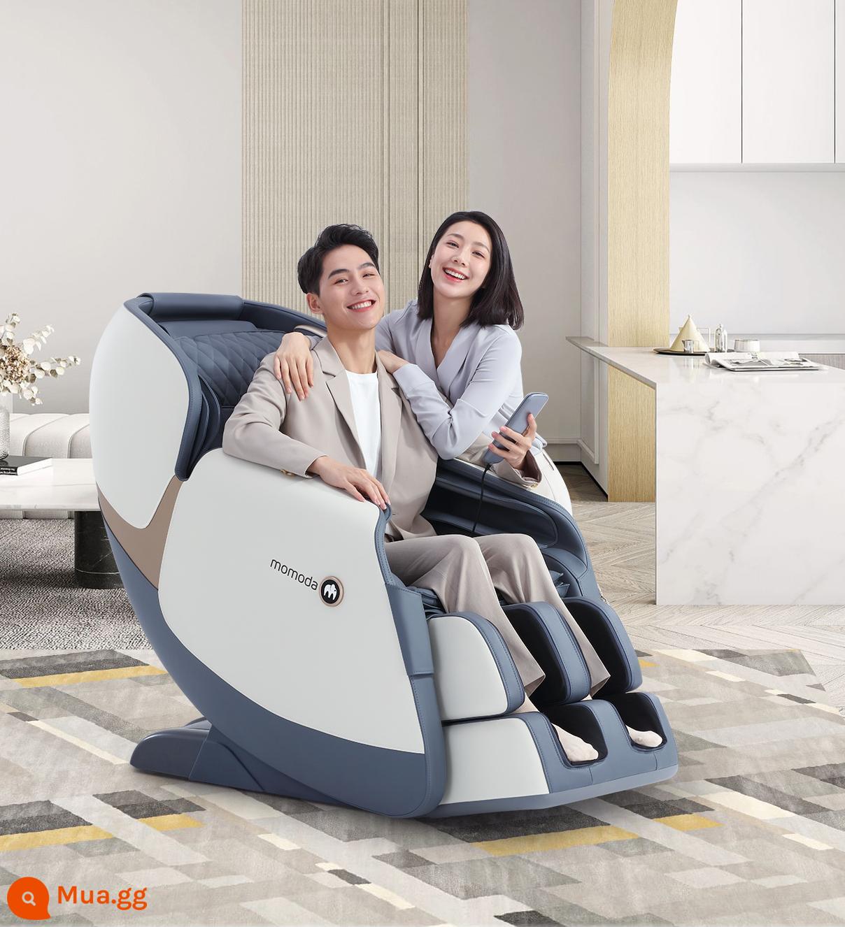 [Thời gian có hạn 24h miễn lãi] Ghế massage viên nén không gian đa năng tự động Momoda M610 - Phổ xanh M610