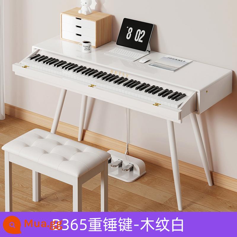 Hong Kong betsy Becky B365 đàn piano điện tử búa nặng 88 phím dành cho người mới bắt đầu để bàn đàn piano điện tử - Búa nặng B365 vân gỗ màu trắng