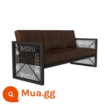 Retro Winding Wind and Iron Art Bar Card Sofa Sofa Âm nhạc BARBECUE BARBECUE BARBECUE BAR Bàn và Ghế Kết hợp Ghế - Sofa lưới 3 người 160x65X80