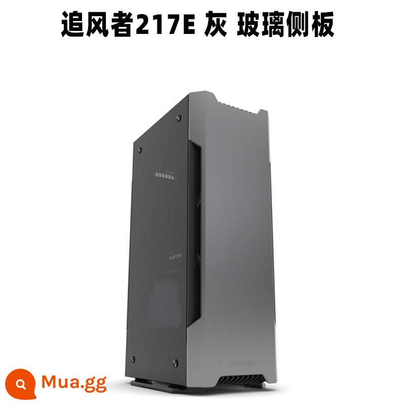 Chaser 217 A Air E V2 XE mini itx bên thông qua argb làm mát bằng nước máy tính để bàn máy chủ nhỏ hộp nhôm - Mặt bên bằng kính cường lực màu xám hợp kim titan 217E