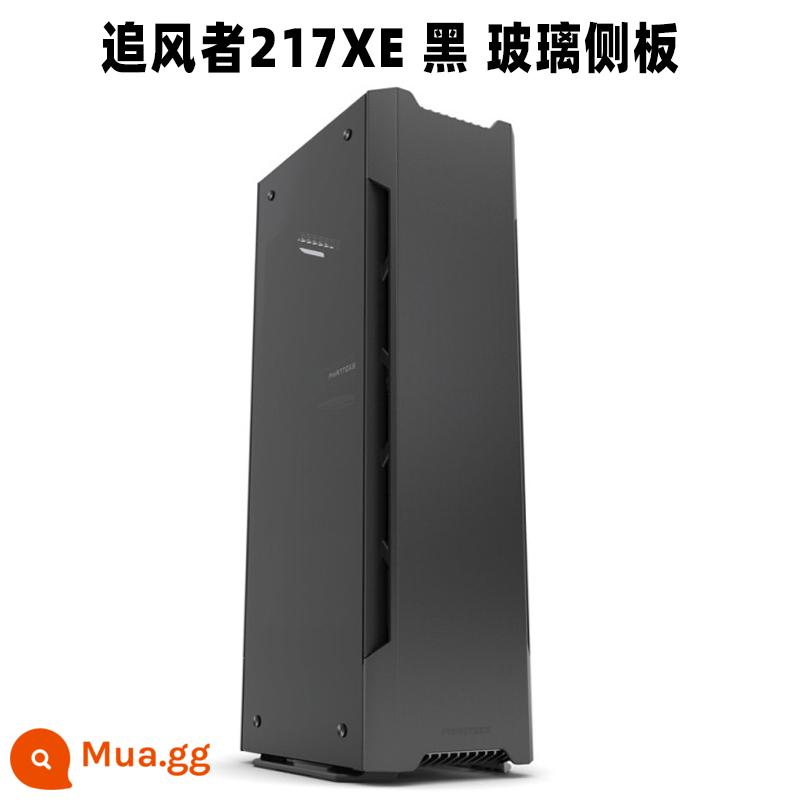 Chaser 217 A Air E V2 XE mini itx bên thông qua argb làm mát bằng nước máy tính để bàn máy chủ nhỏ hộp nhôm - Mặt bên bằng kính cường lực màu đen Obsidian 217XE