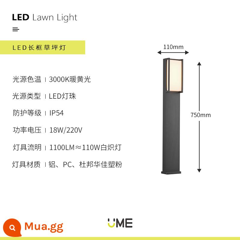 UME ngoài trời không thấm nước bãi cỏ đèn sáng tạo dẫn mặt đất cắm đèn sân biệt thự sân vườn cỏ chôn đèn cắm chôn đèn phong cảnh đèn - Đèn LED cỏ khung dài