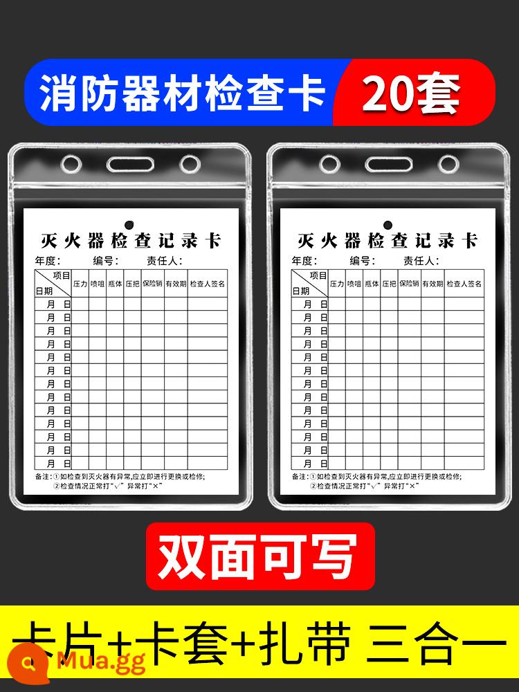 Thẻ kiểm tra bình chữa cháy thẻ hồ sơ thiết bị chữa cháy thẻ kiểm tra điểm thẻ đăng ký dấu hiệu nhận dạng lửa vòi cứu hỏa bộ thẻ trong suốt thẻ kiểm tra định kỳ hàng tháng hộp cứu hỏa nhãn kiểm tra hàng năm nhãn dán tùy chỉnh - 20 bộ/thẻ kiểm tra bình chữa cháy (hai mặt giống nhau) thẻ + ngăn đựng thẻ + dây buộc cáp