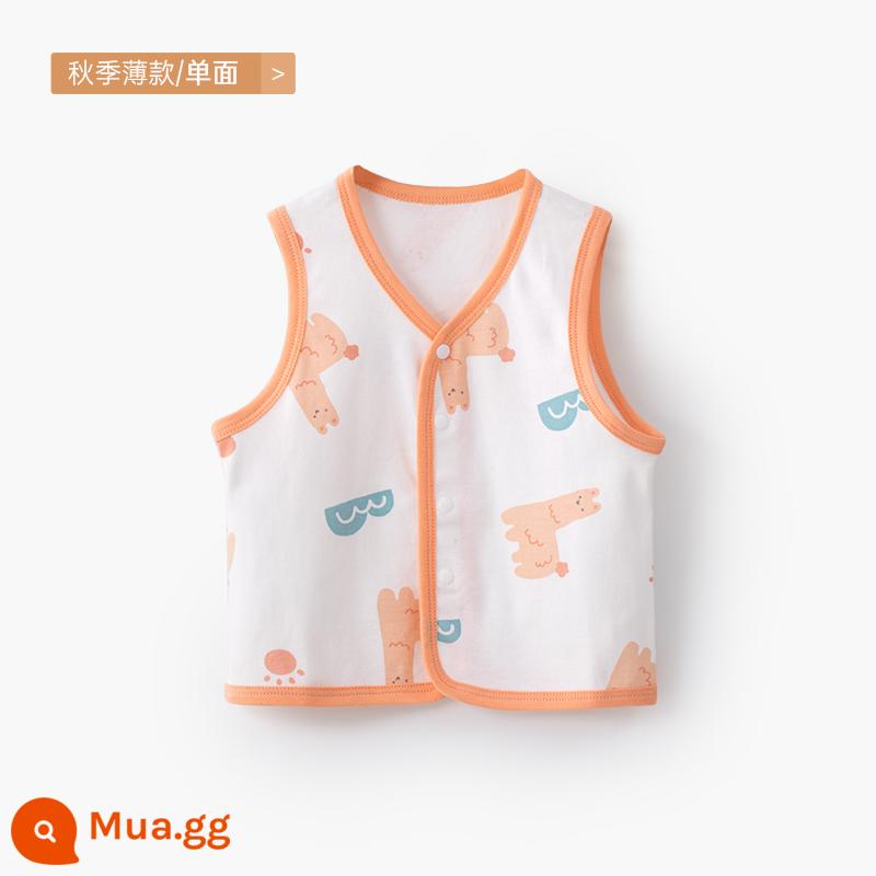 Áo vest cho bé mẫu xuân thu đông mặc áo vest trẻ em sơ sinh kẹp ngựa bé trai và bé gái áo vest mùa đông - [Lớp đơn đầu thu] Alpaca dễ thương