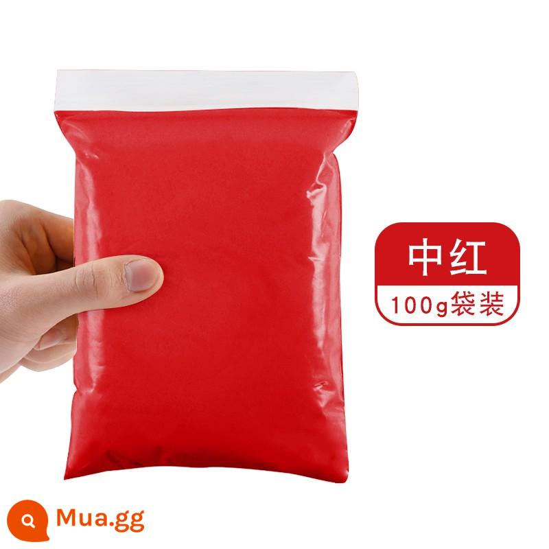 Đất siêu nhẹ 500g màu bùn túi lớn tự làm gương handmade không gian bùn plasticine đất sét nhẹ gói lớn 500g - Đỏ vừa 100g