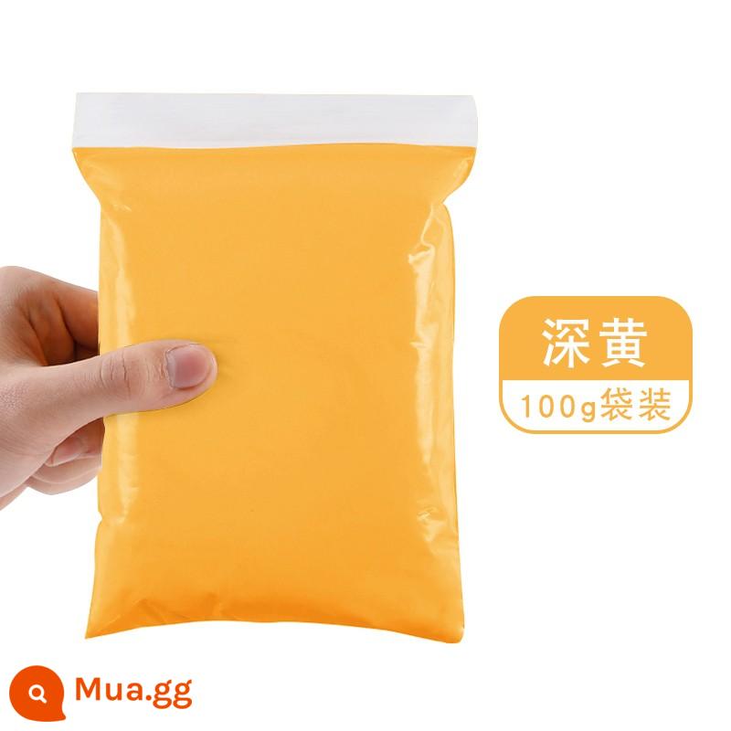 Đất siêu nhẹ 500g màu bùn túi lớn tự làm gương handmade không gian bùn plasticine đất sét nhẹ gói lớn 500g - Màu vàng đậm 100g