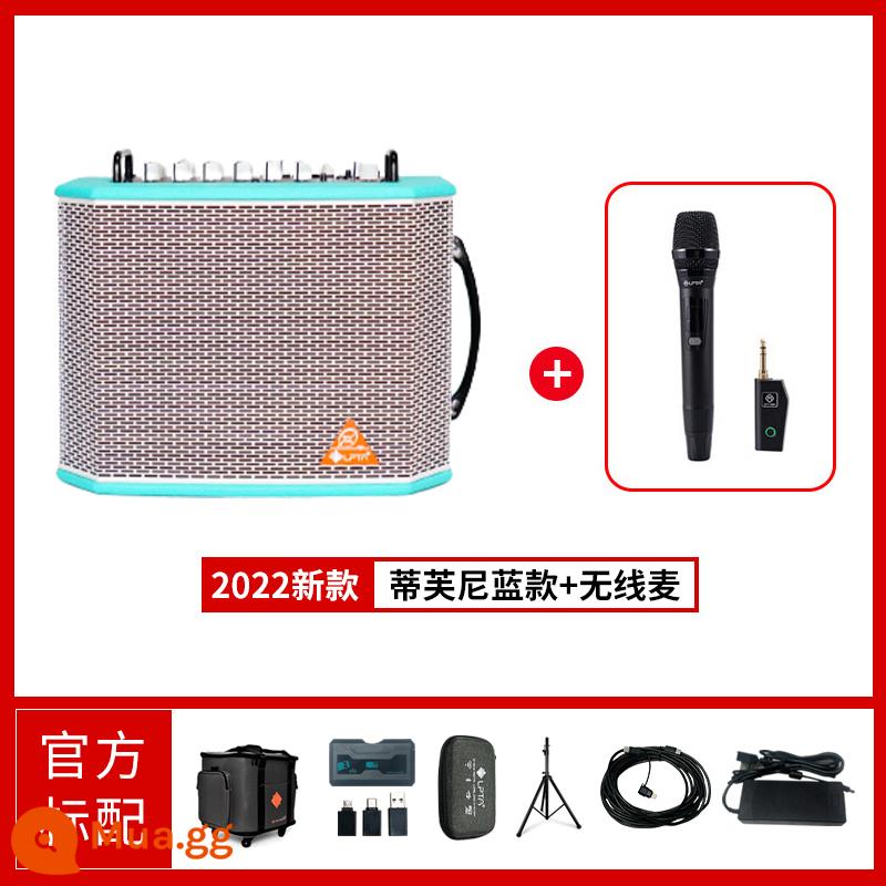 Khối Rubik Magic 3 Magic 3 Loa PlusX Hộp Điện Đàn Guitar Gỗ Ngoài Trời Sạc Guitar Chơi Và Hát Âm Thanh Karaoke Di Động - Phiên bản Tiffany Blue plus X 2022 + 1 micro chính hãng