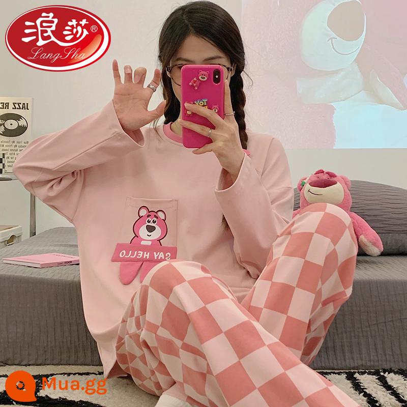 2023 Bộ Đồ Ngủ Mới Cho Nữ Xuân Thu Cotton Nguyên Chất Dài Tay Nữ Trẻ Trung Học Sinh Trung Học Hoạt Hình Thường Ngày Mặc Ở Nhà mùa Thu - D63033#