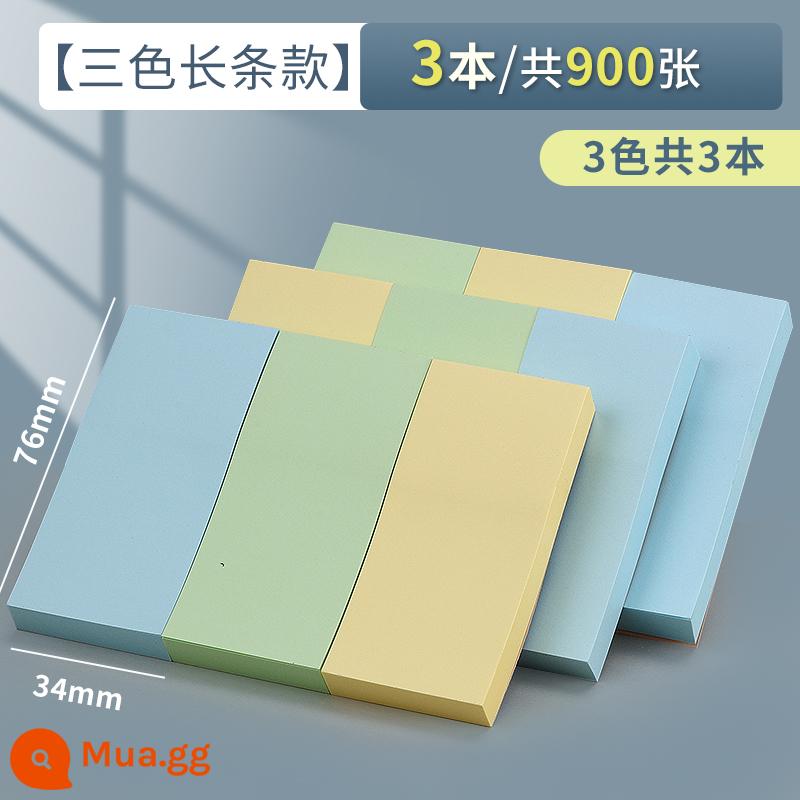 Chenguang post-it note sinh viên sử dụng nhãn dán ghi chú post-it dễ thương sáng tạo có giá trị cao cho kỳ thi tuyển sinh sau đại học nhãn dán nhãn dán ghi nhớ dải màu xé được nhãn dán ghi nhớ văn phòng dính - Ba màu [76*34mm] thành ba tập, tổng cộng 900 tờ