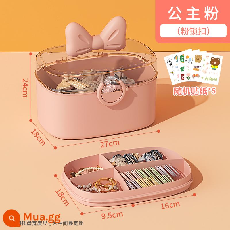 Hộp lưu trữ đồ trang sức tóc trẻ em tóc kẹp tóc áo khoác ban nhạc baby tóc vòng tròn tóc trang sức hộp đồ trang sức cô gái đồ trang sức - Phong cách cổ điển-[Công chúa hồng] Nhãn dán DIY phiên bản tiếng Hàn miễn phí*5