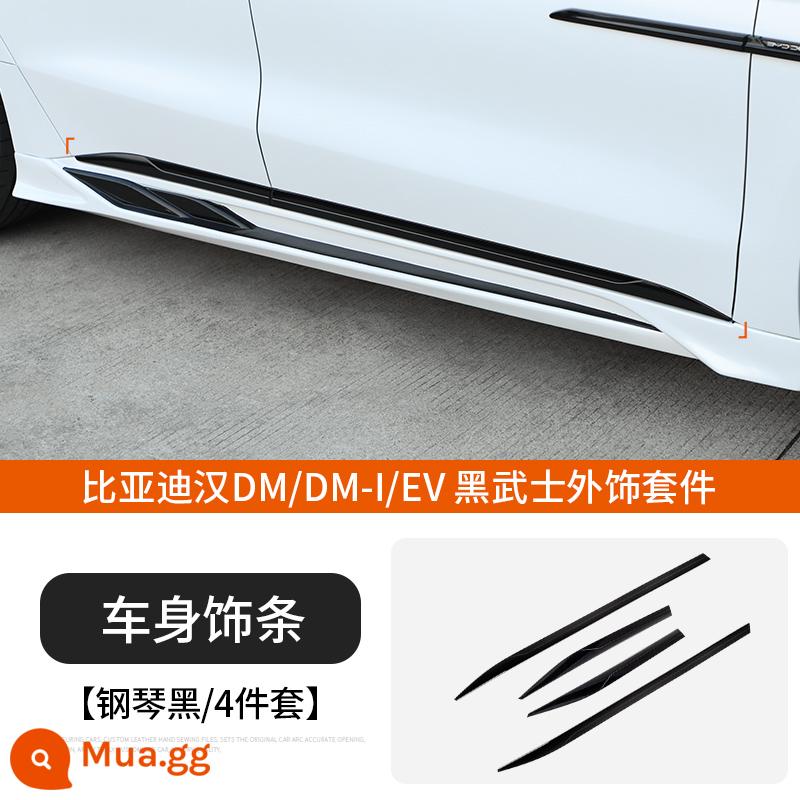 Chuyên dụng 20-22 BYD Hán dmi đen chiến binh xuất hiện Bộ EV sửa đổi ngoại hình bôi đen miếng dán trang trí phụ kiện - BYD Han Black Warrior Bộ ngoại hình [Body Trim - Piano Black]