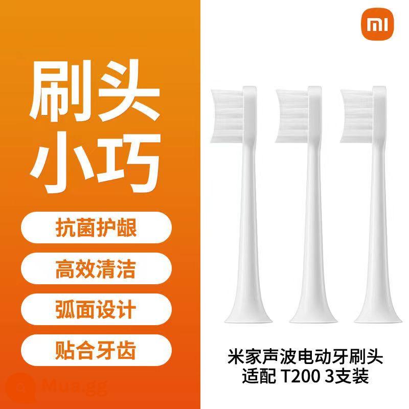 Đầu bàn chải đánh răng điện Xiaomi T200 phù hợp với đầu thay thế đặc biệt Mijia làm sạch lông mềm nhập khẩu kháng khuẩn kín nguyên bản - Đầu bàn chải T200/T200C chính hãng (gói 3)