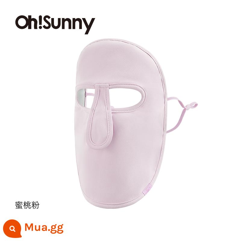 Khẩu trang chống nắng ohsunny full face bảo vệ cổ mỏng chống tia UV mặt thoáng khí mặt nạ bạch tuộc Kini che nắng - Kem chống nắng cơ bản dạng bột đào (thiết kế hai lớp)