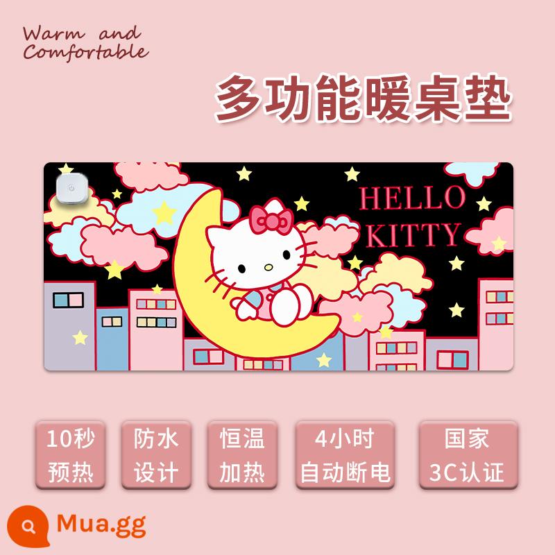 Mèo Kitty sưởi ấm miếng lót chuột bé gái quá khổ da mùa đông văn phòng nghiên cứu bản đồ tùy chỉnh sưởi ấm bàn thảm - Mèo Kitty-10