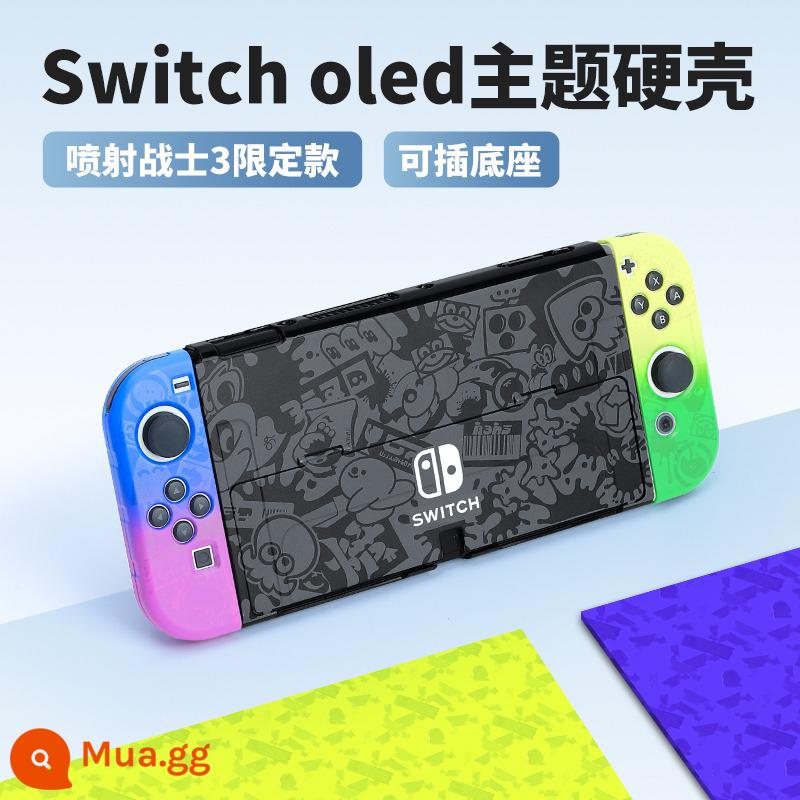 Vỏ bảo vệ Nintendo Switch Vỏ bảo vệ switcholed đế cắm được tay cầm ns vỏ hai mảnh vỏ silicon vỏ mềm phụ kiện màn hình oled riêng biệt nhãn dán nslite vỏ cứng mờ - Hộp cứng nâng cấp mới OLED [Splatoon giới hạn] đi kèm phim + nắp